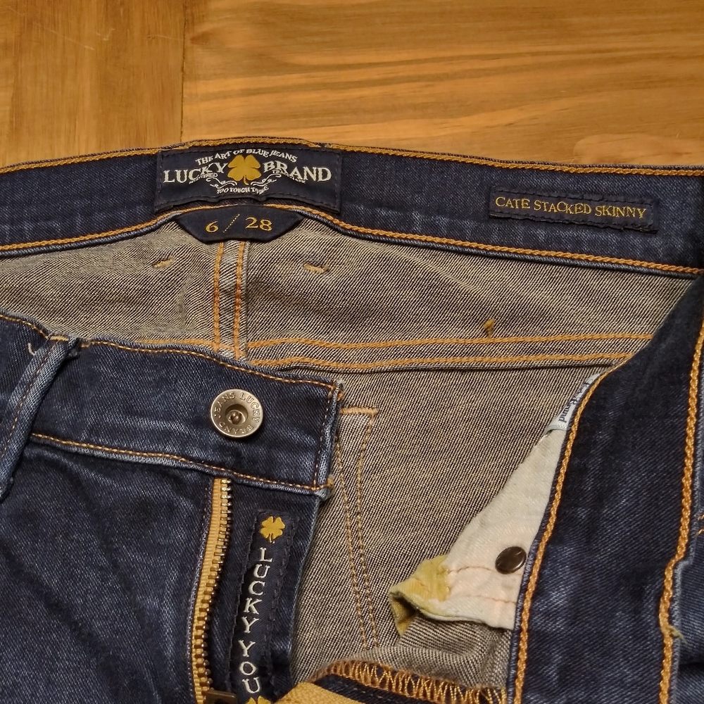 LUCKY Brand 6/28 Cate Stack Skinny Jeans Like New - Picture 3 of 4